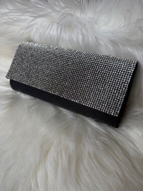 Rhinestone Satin evening clutch